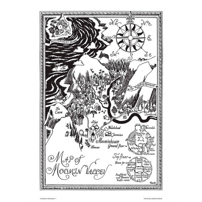 Moomin poster Map of Moominvalley 24x30cm